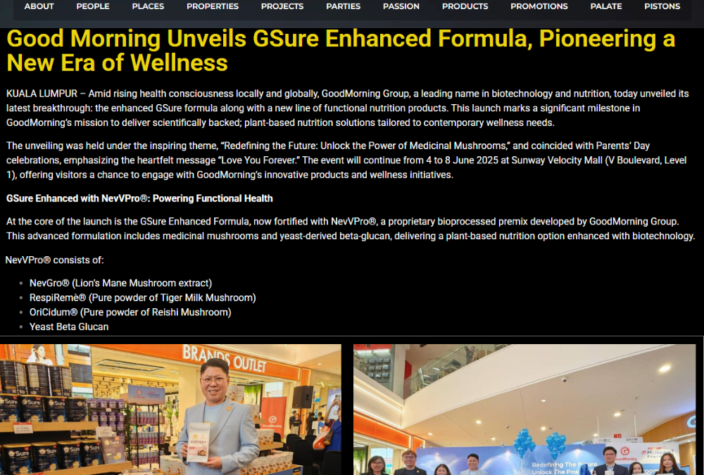 Good Morning Unveils GSure Enhanced Formula, Pioneering a New Era of Wellness