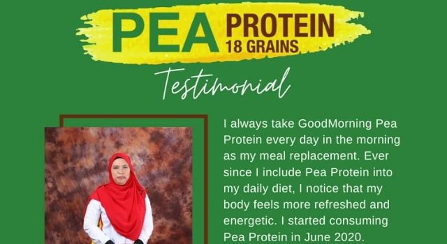 GoodMorning Pea Protein Testimonial – Yusni Binti Hamden